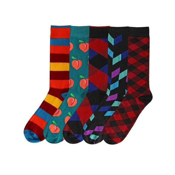 Mens Crazy 5-Pack Dress Socks - Picture 4 of 4
